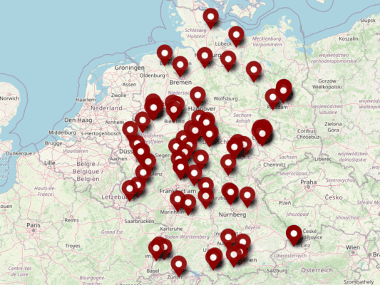 Karte IP'ler und Visionssucheleiter*innen